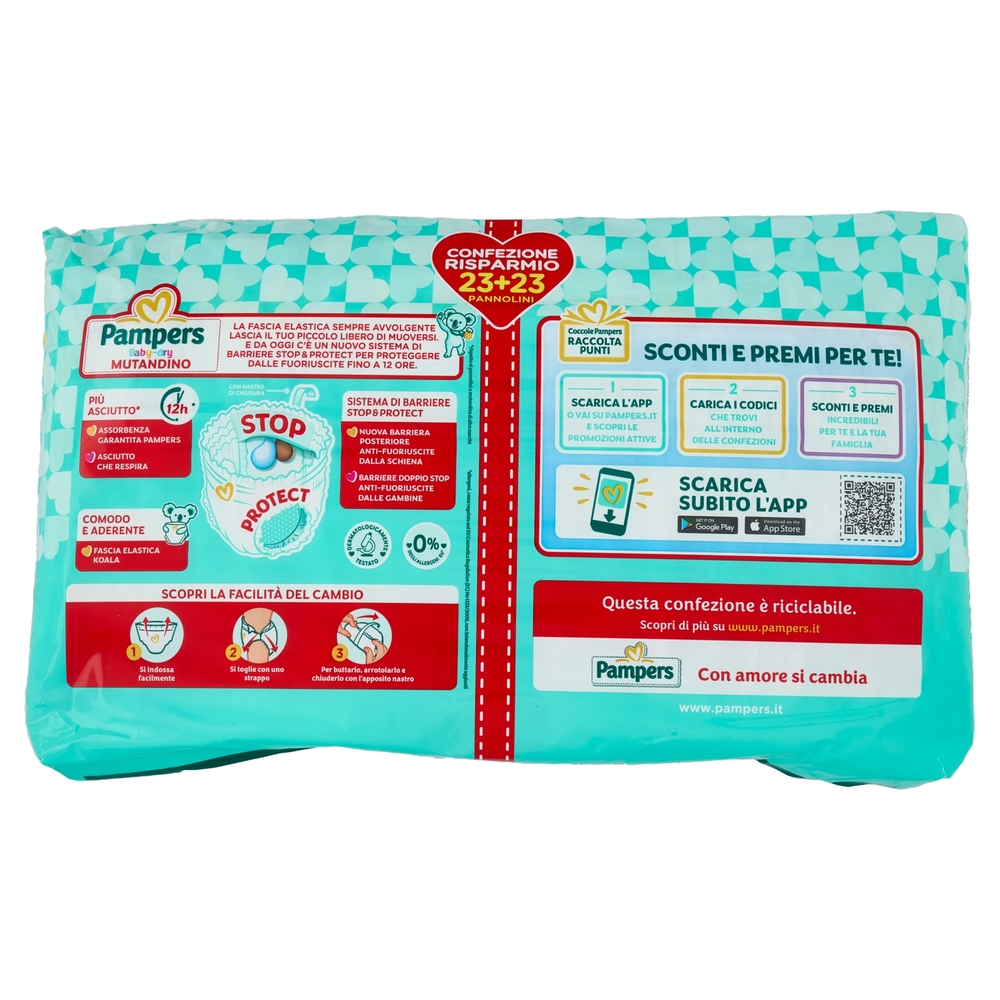 Pampers Baby-dry Mutandino Maxi 23 + 23 pz